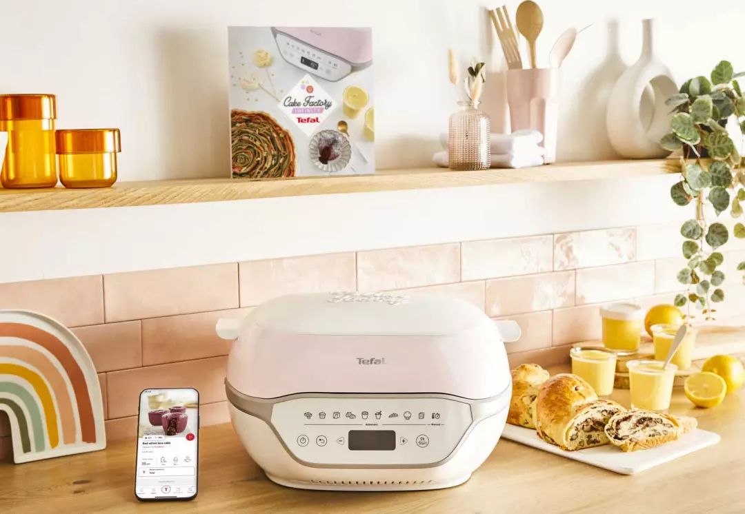 Machine à gâteau TEFAL 3-en-1 1100W Blanc - KD850110