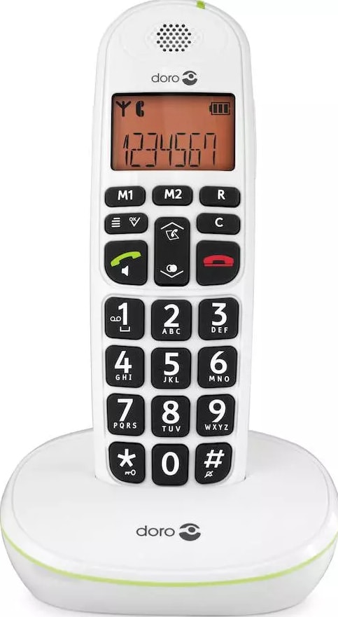 Téléphone sans fil DORO 20 contacts Mains libres Audio Boost Blanc PHONEEASY100WBLANC