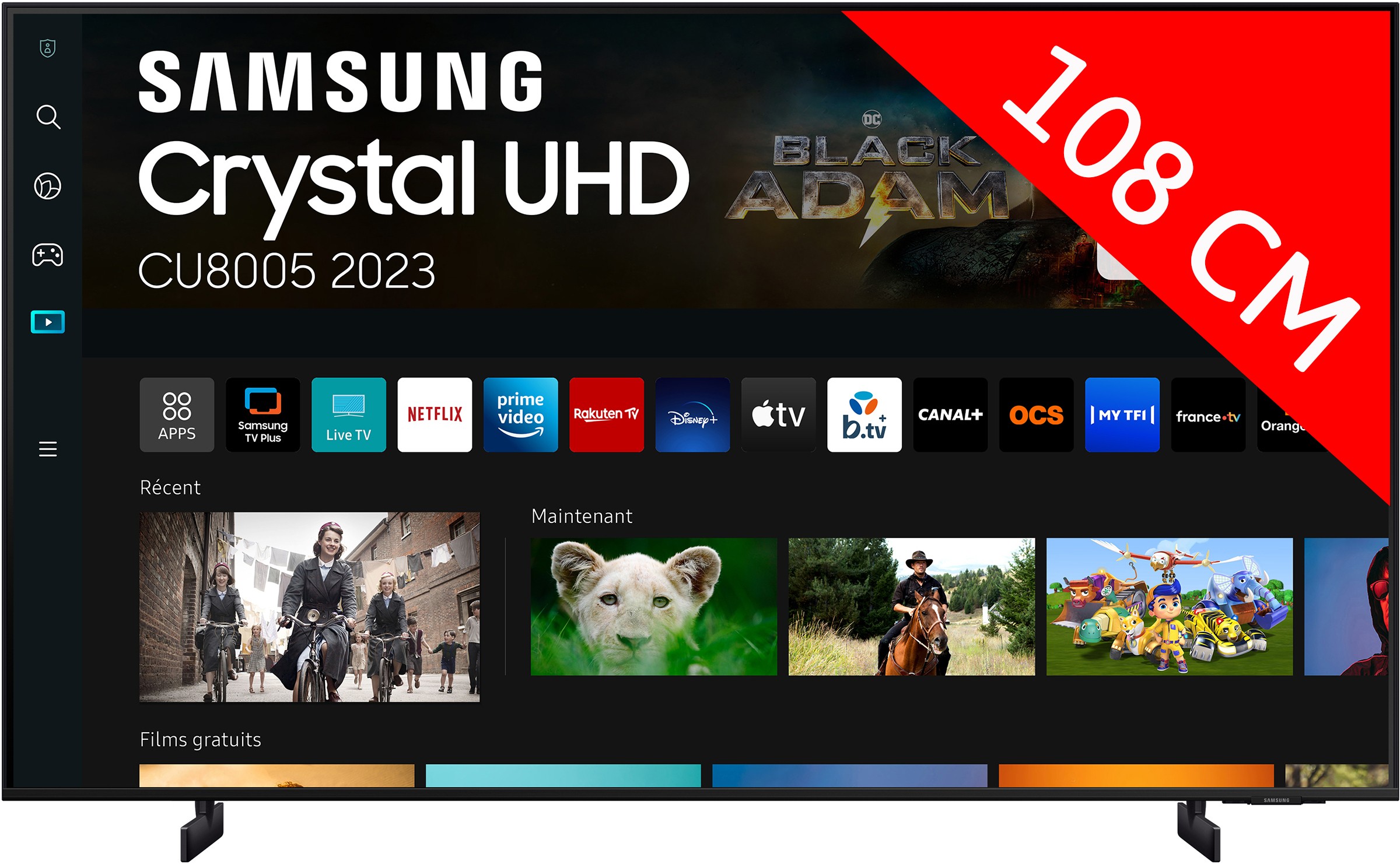 SAMSUNG TV LED 4K 108 cm Crystal UHD Smart TV - TU43CU8005K