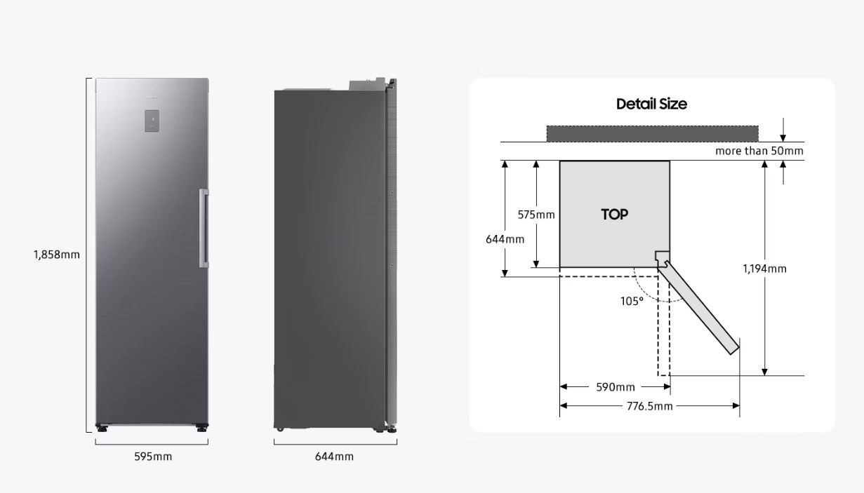 Réfrigérateur 1 porte SAMSUNG  - RR70H39CDTEF