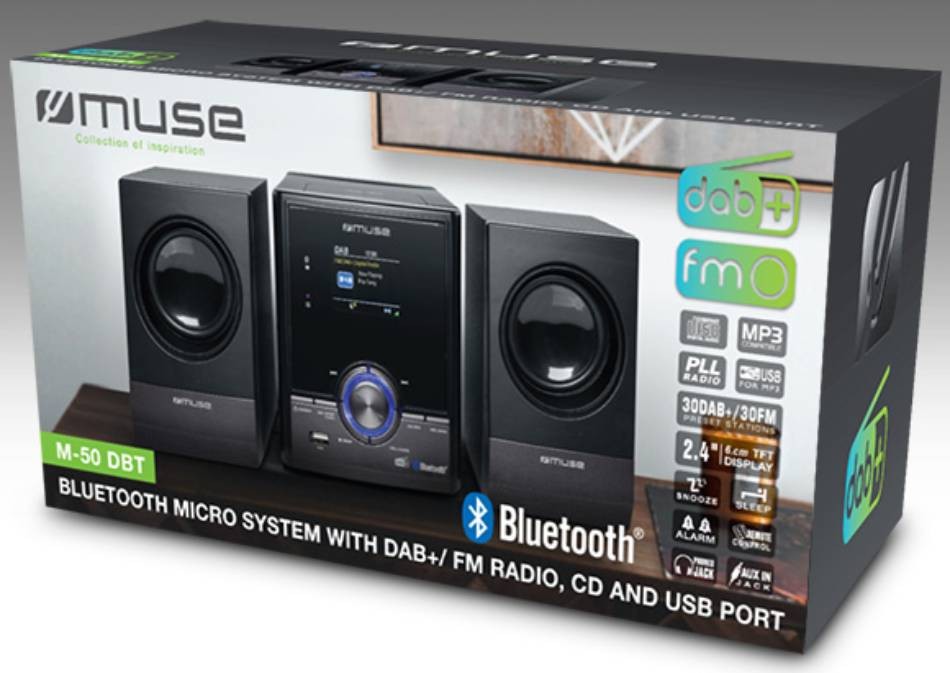 Micro chaîne hifi MUSE 2x15W - M-50DBT