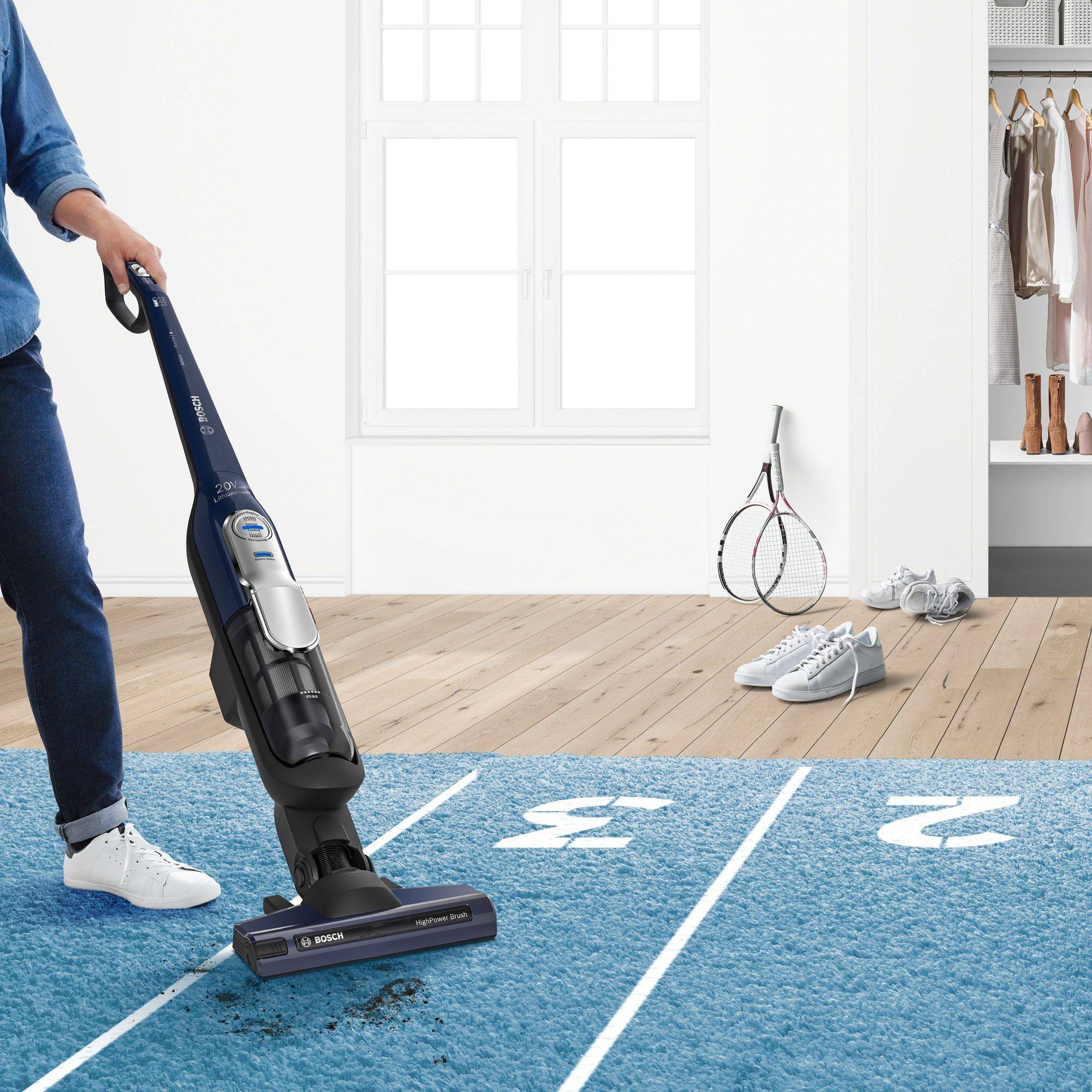 Aspirateur balai BOSCH Série 6 Athlet Bleu - BCH85N