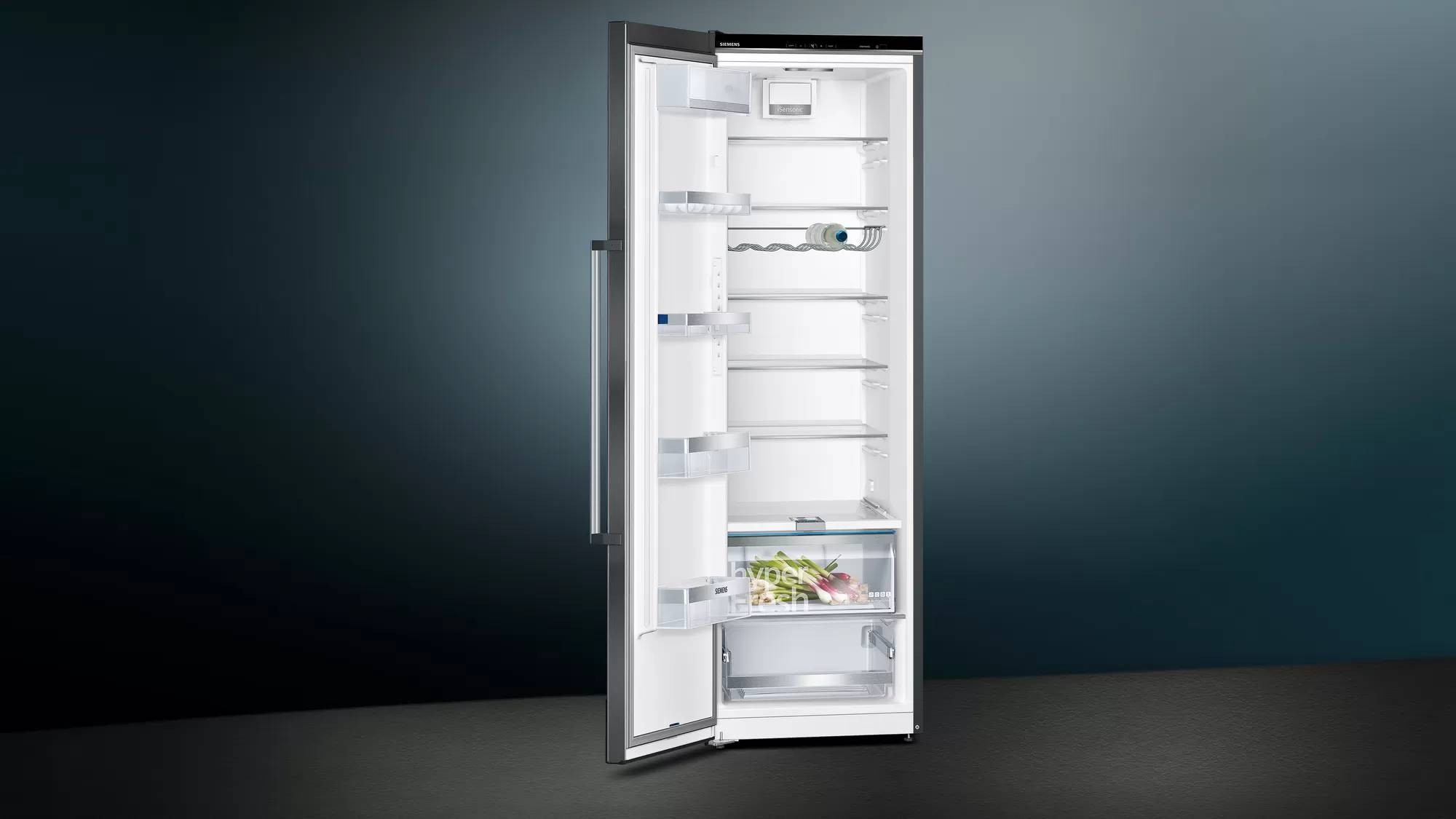 SIEMENS Réfrigérateur 1 porte IQ500 Froid Brassé HyperFresh Plus 346L Noir - KS36VAXEP