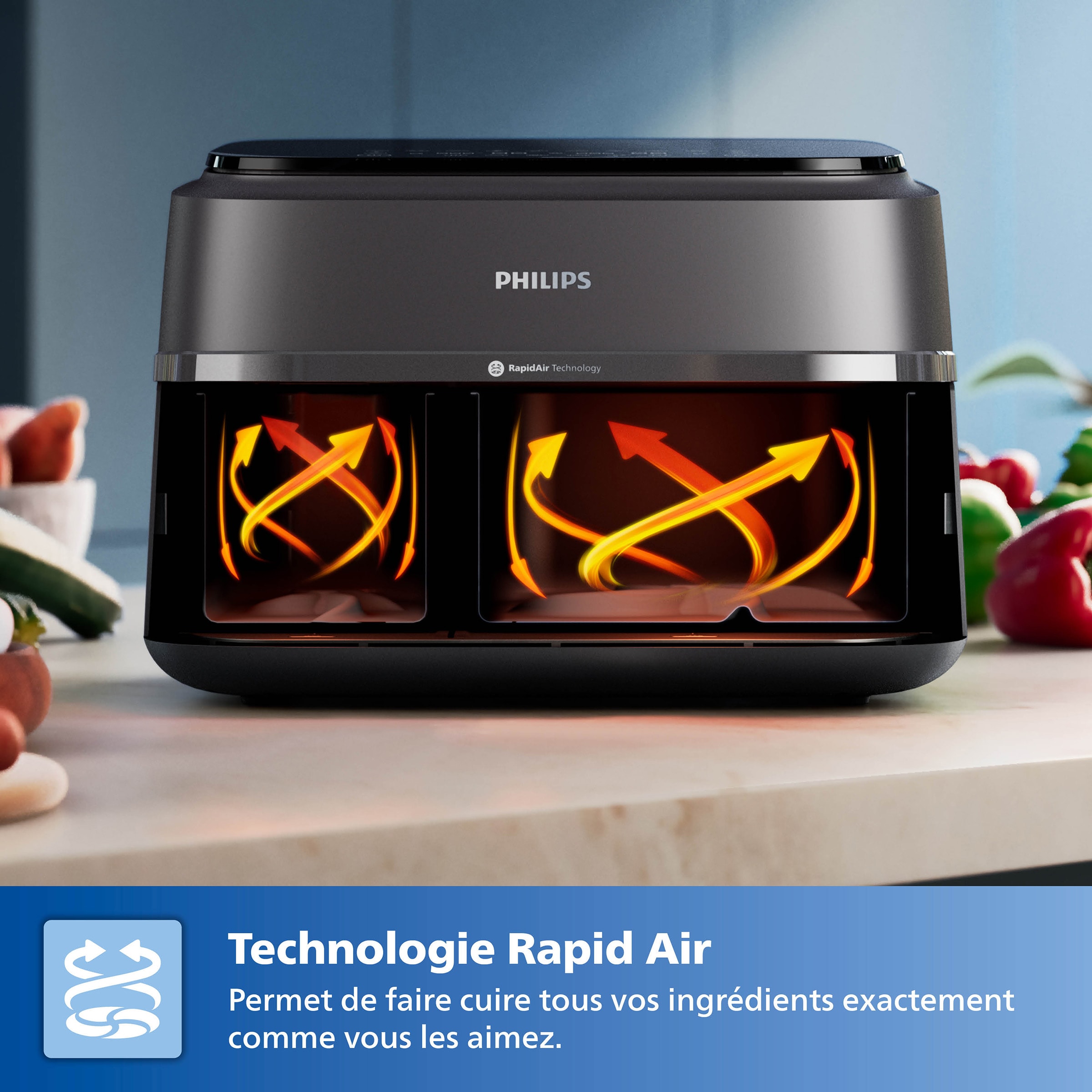 Friteuse à air chaud PHILIPS Série 3000, Airfryer, 9L - NA352/04 Friteuse à air chaud PHILIPS Série 3000, Airfryer, 9L - NA352/04