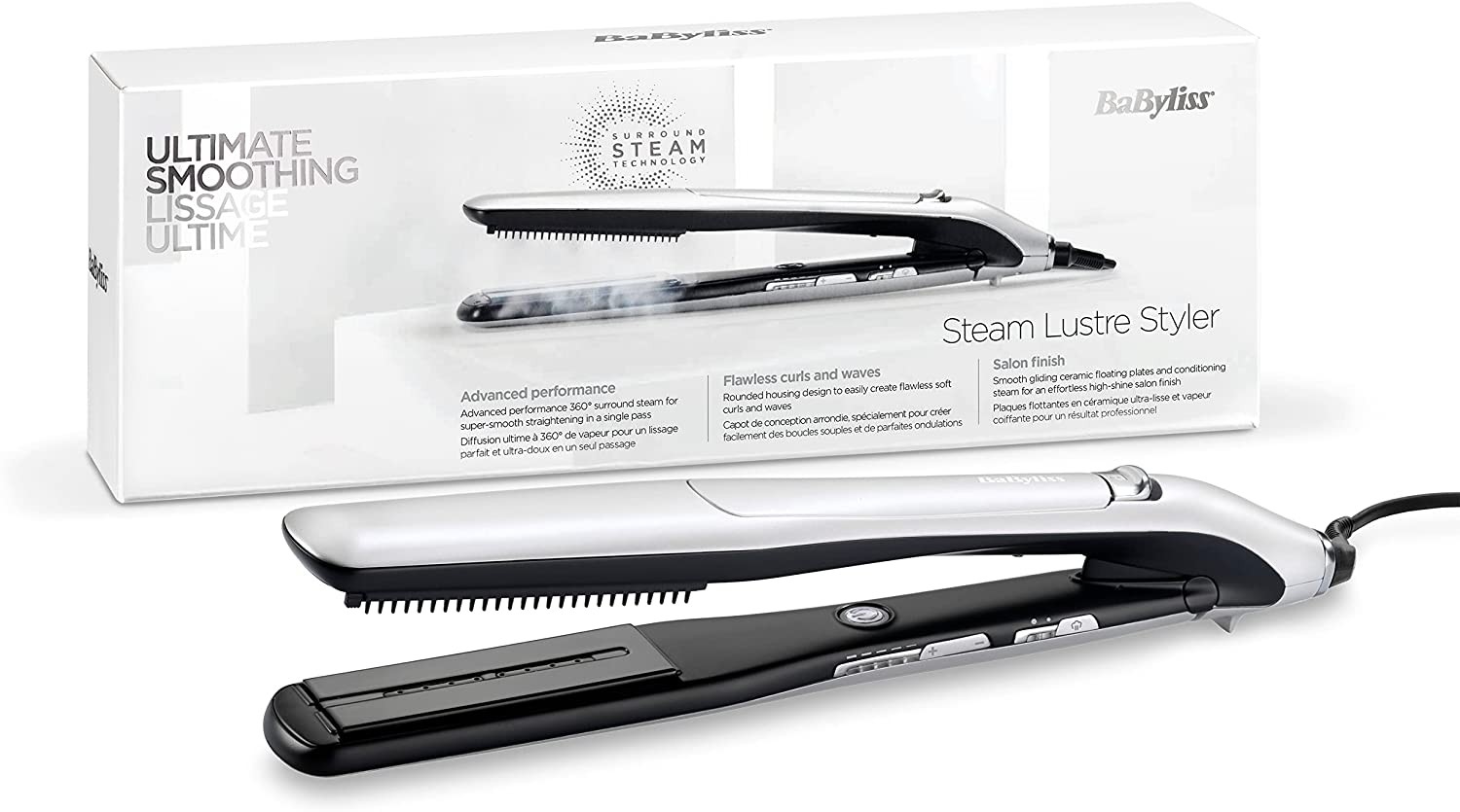 Lisseur BABYLISS vapeur Steam Lustre Styler - ST595E