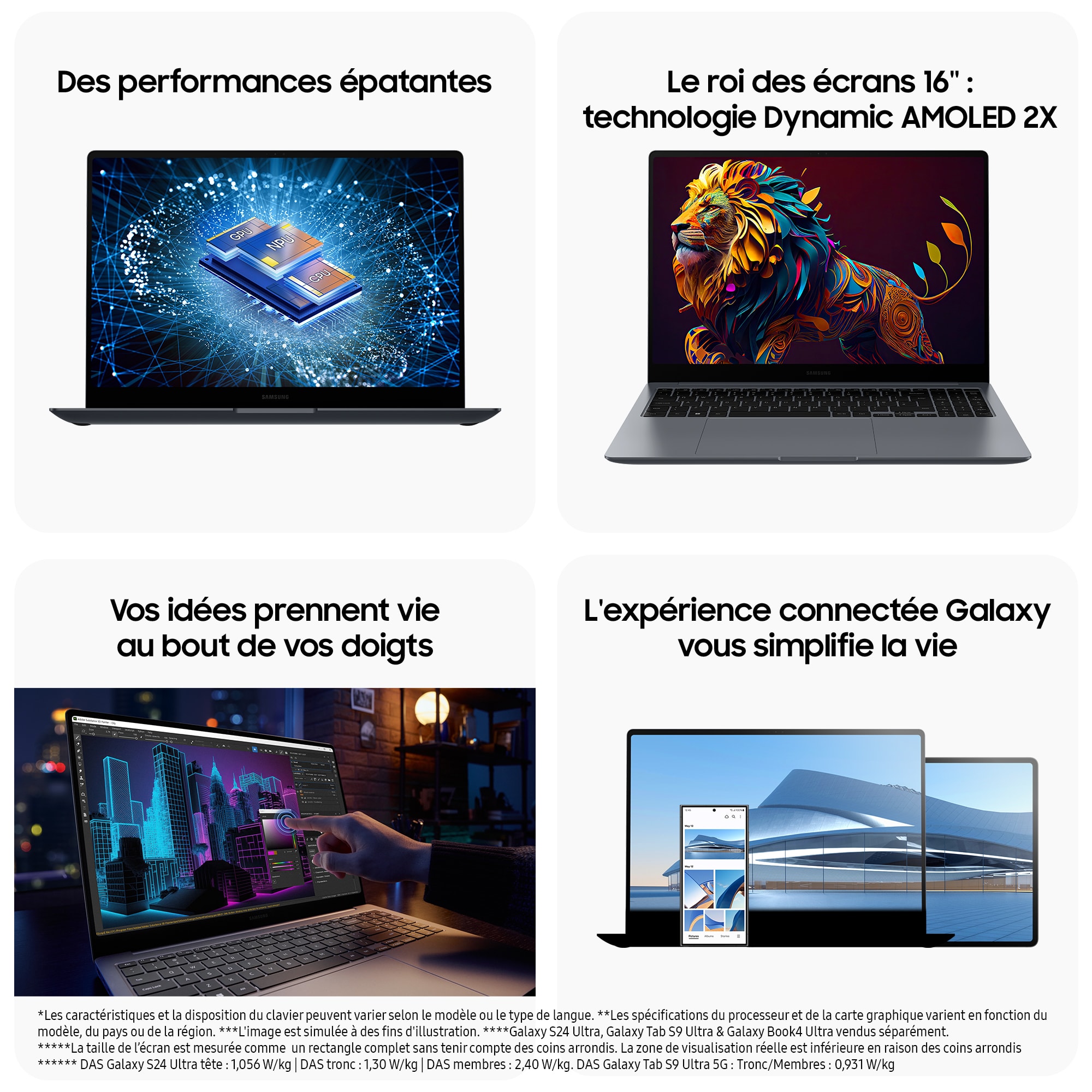 Ordinateur portable tactile SAMSUNG  - NP960XGL-XG1FR