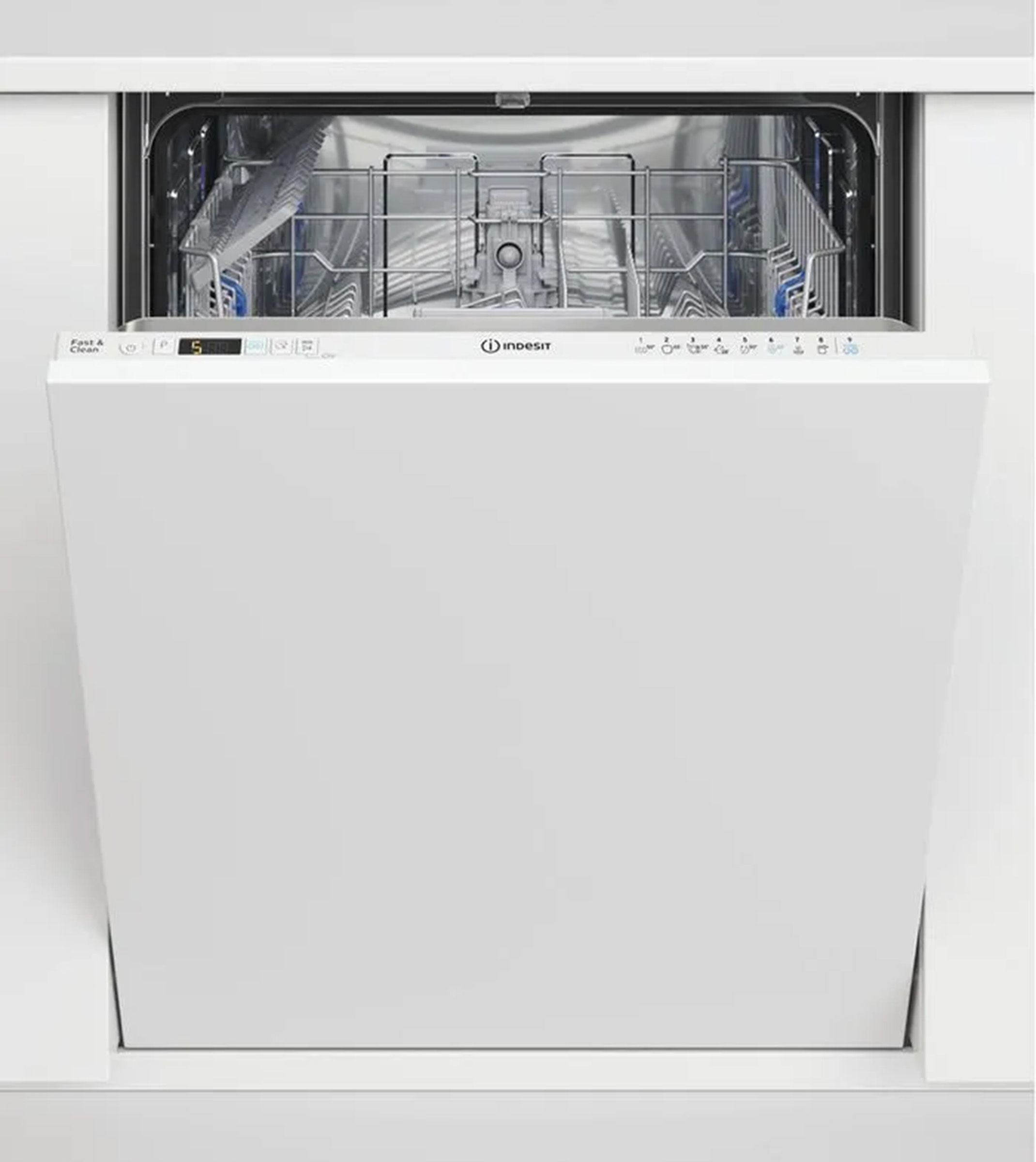 Lave vaisselle tout integrable 60 cm INDESIT Moteur Inverter 14 couverts 46dB Blanc I3IFD536