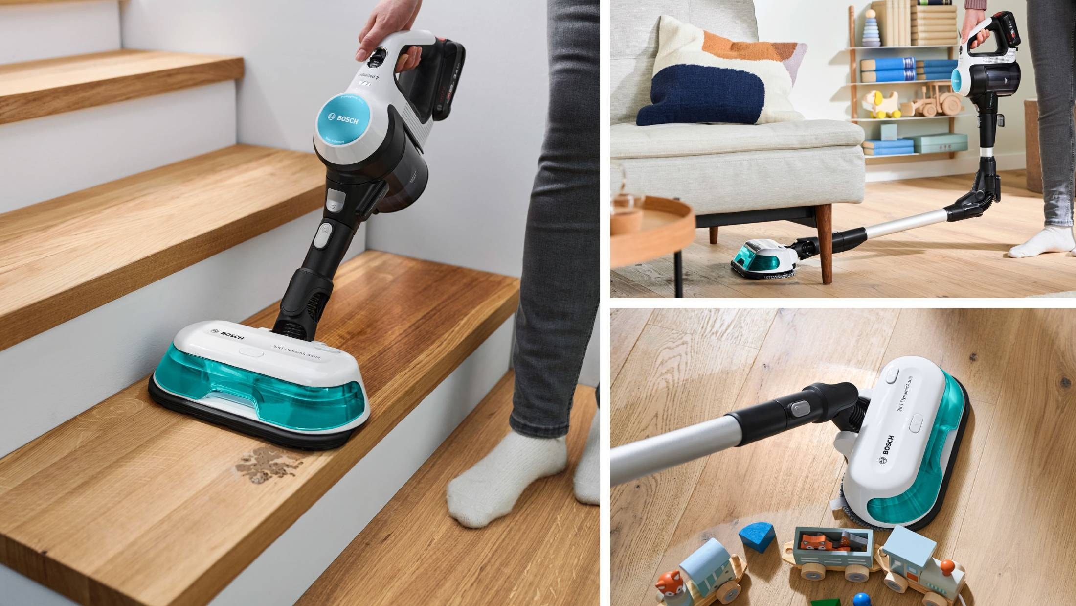Aspirateur balai flex BOSCH Unlimited 7 40min Blanc - BCS71HYG1