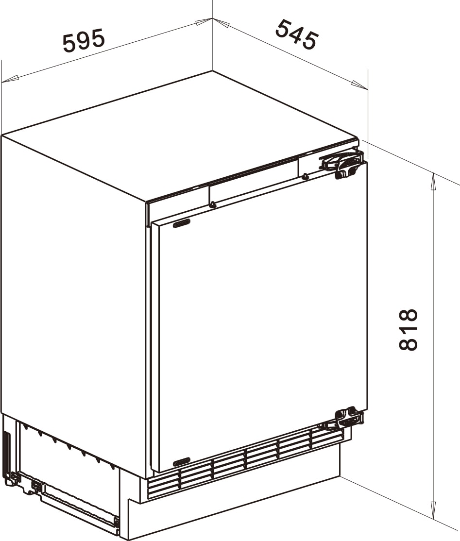 Table top encastrable HELVETIA Dégivrage automatique 121L Blanc - HRT4HE121E1