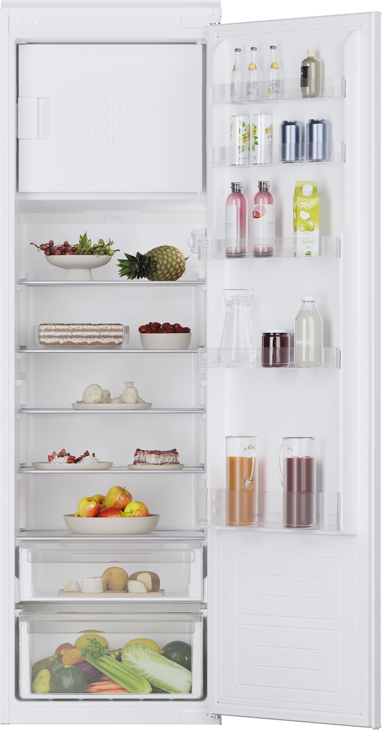 Réfrigérateur encastrable 1 porte CANDY 286L froid statique Blanc CM4S518EW