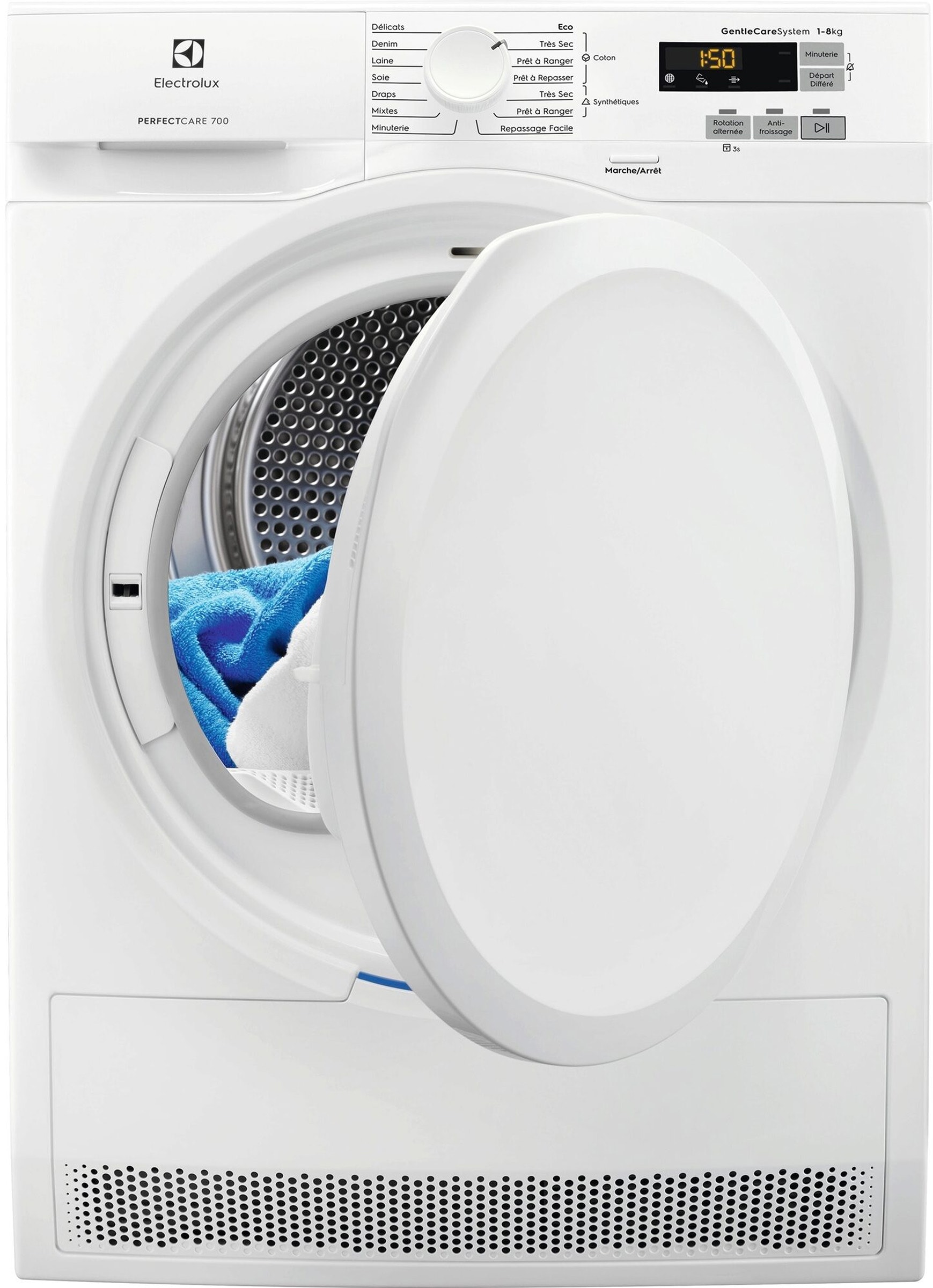 Sèche-linge pompe à chaleur ELECTROLUX PerfectCare 700, 8kg, Blanc EW7H5185RE
