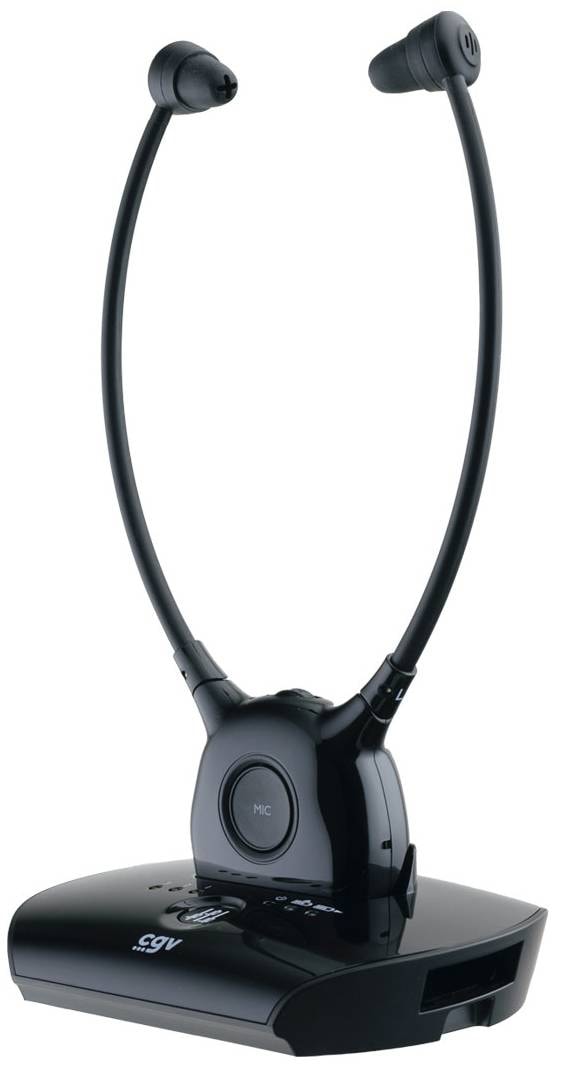 Casque sans fil CGV Stéthoscopique Assistant auditif 8h Noir DOLFIN-ONYX