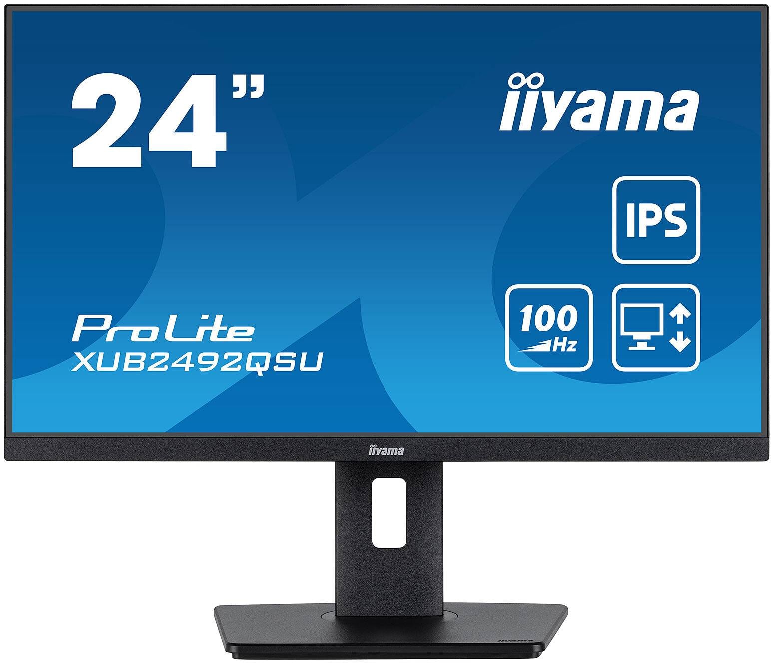 Ecran 24 pouces IIYAMA IPS HDMI DisplayPort Noir XUB2492QSU-B1