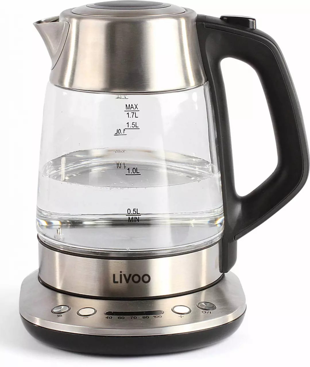 Théière électrique LIVOO Température réglable 1,7L 2200W Gris DOD165