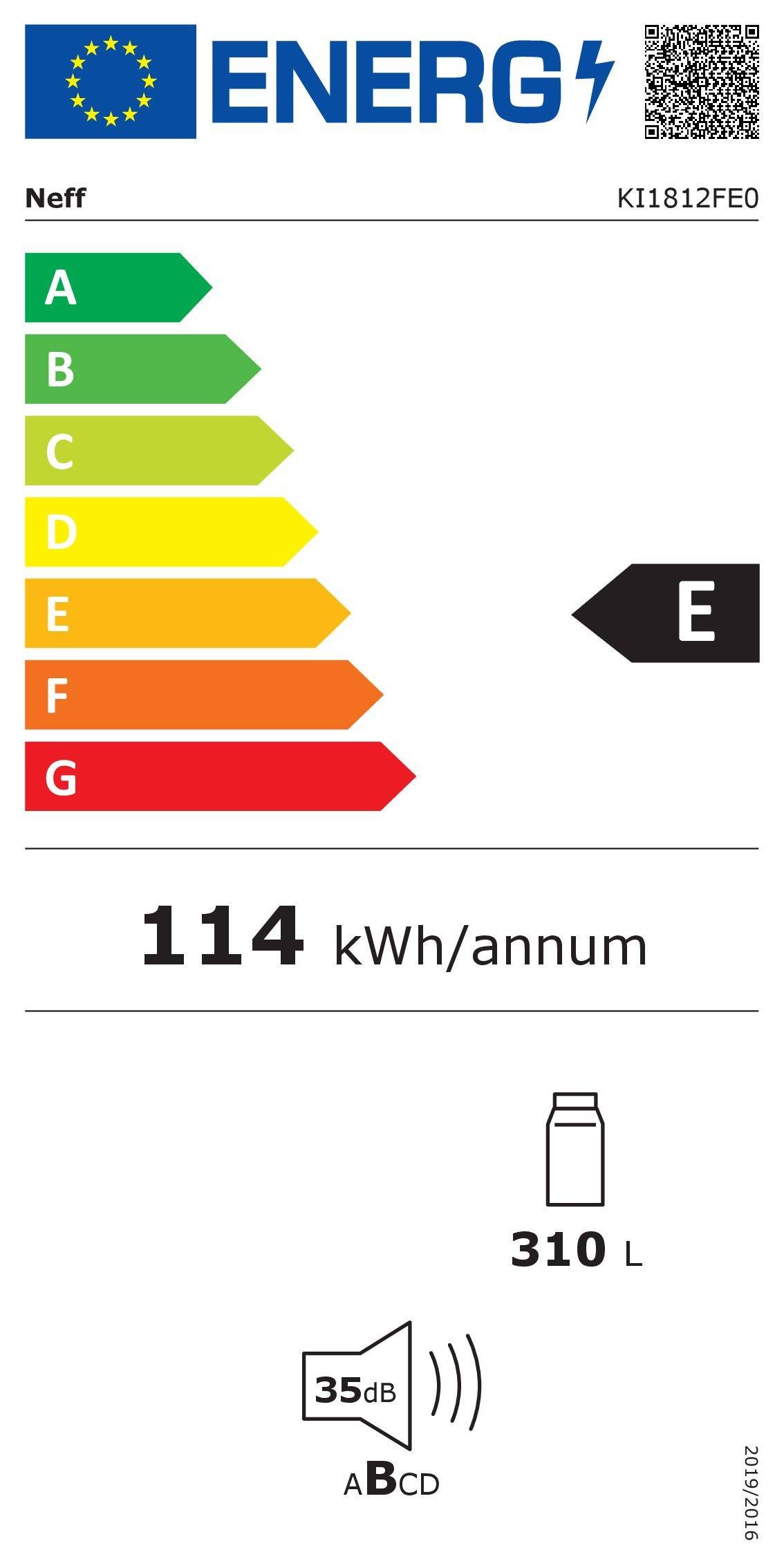 Réfrigérateur encastrable 1 porte NEFF - KI1812FE0 Réfrigérateur encastrable 1 porte NEFF - KI1812FE0