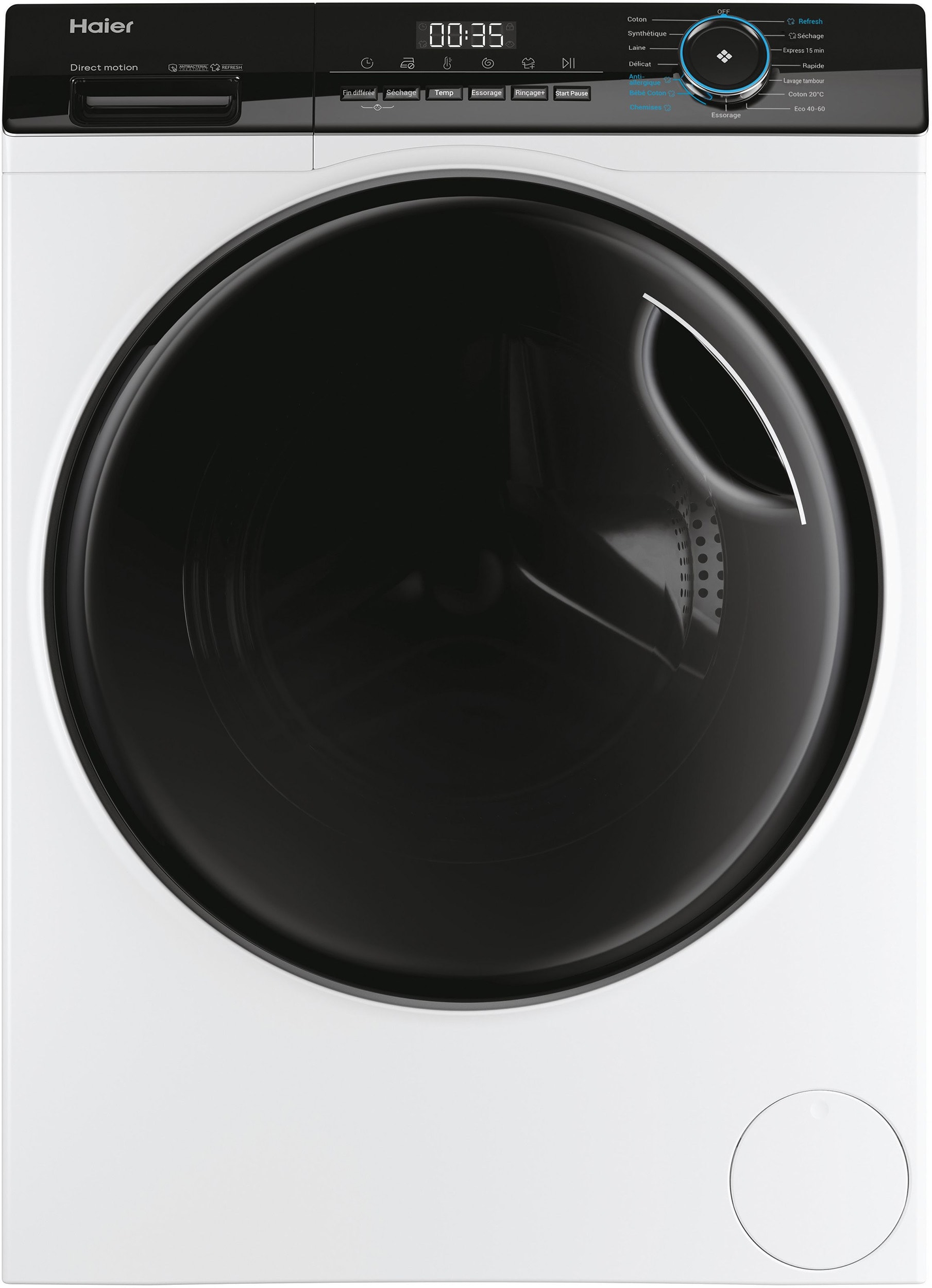 Lave linge sechant Frontal HAIER 8kg 1400trs/min Blanc HWD80-B14939-FR