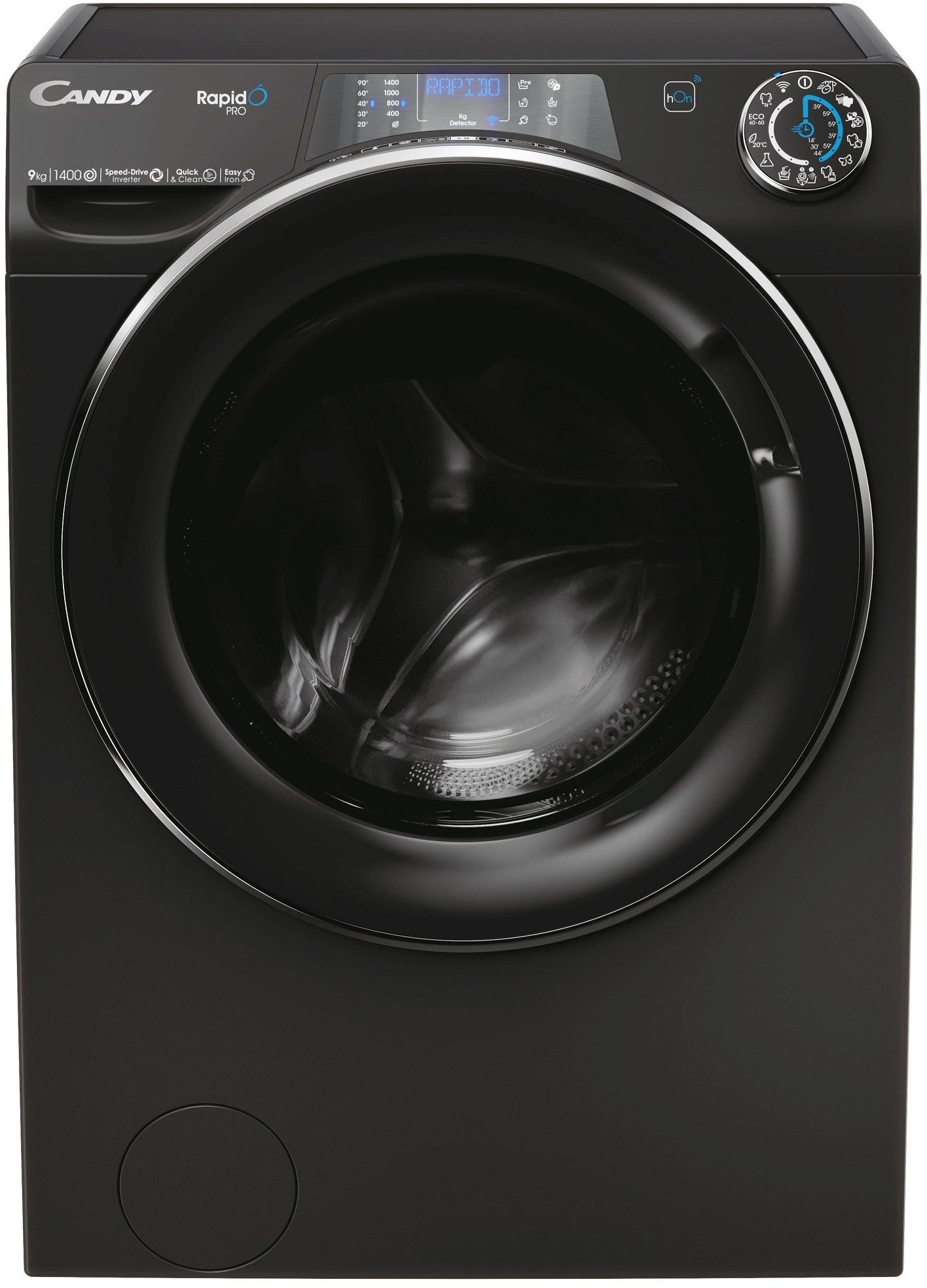 Lave linge Frontal CANDY 9kg 1400trs/min Noir RP496BWMBCB-1S