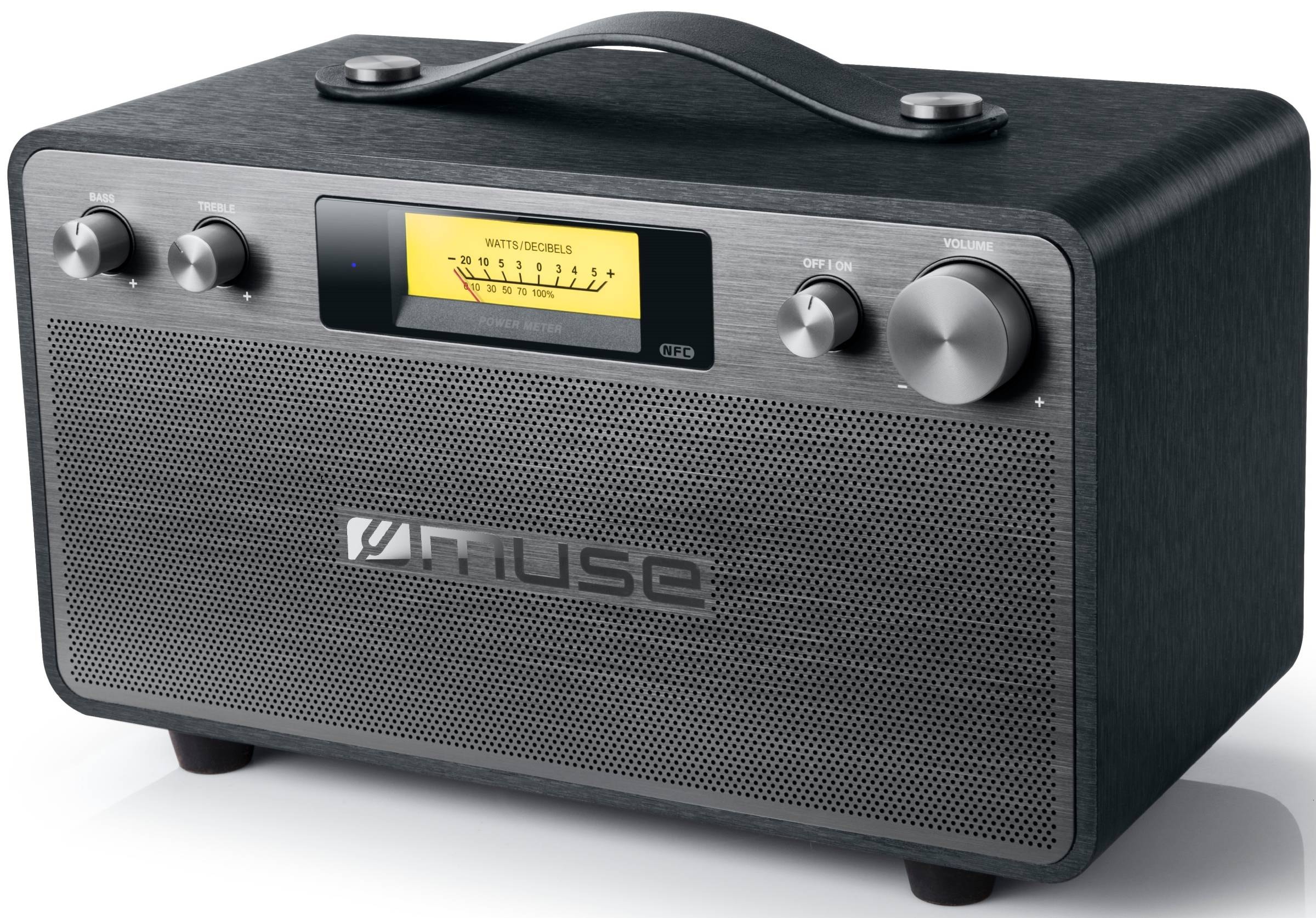 Enceinte bluetooth MUSE M-670BT Vu-mètre analogique Noir M-670BT