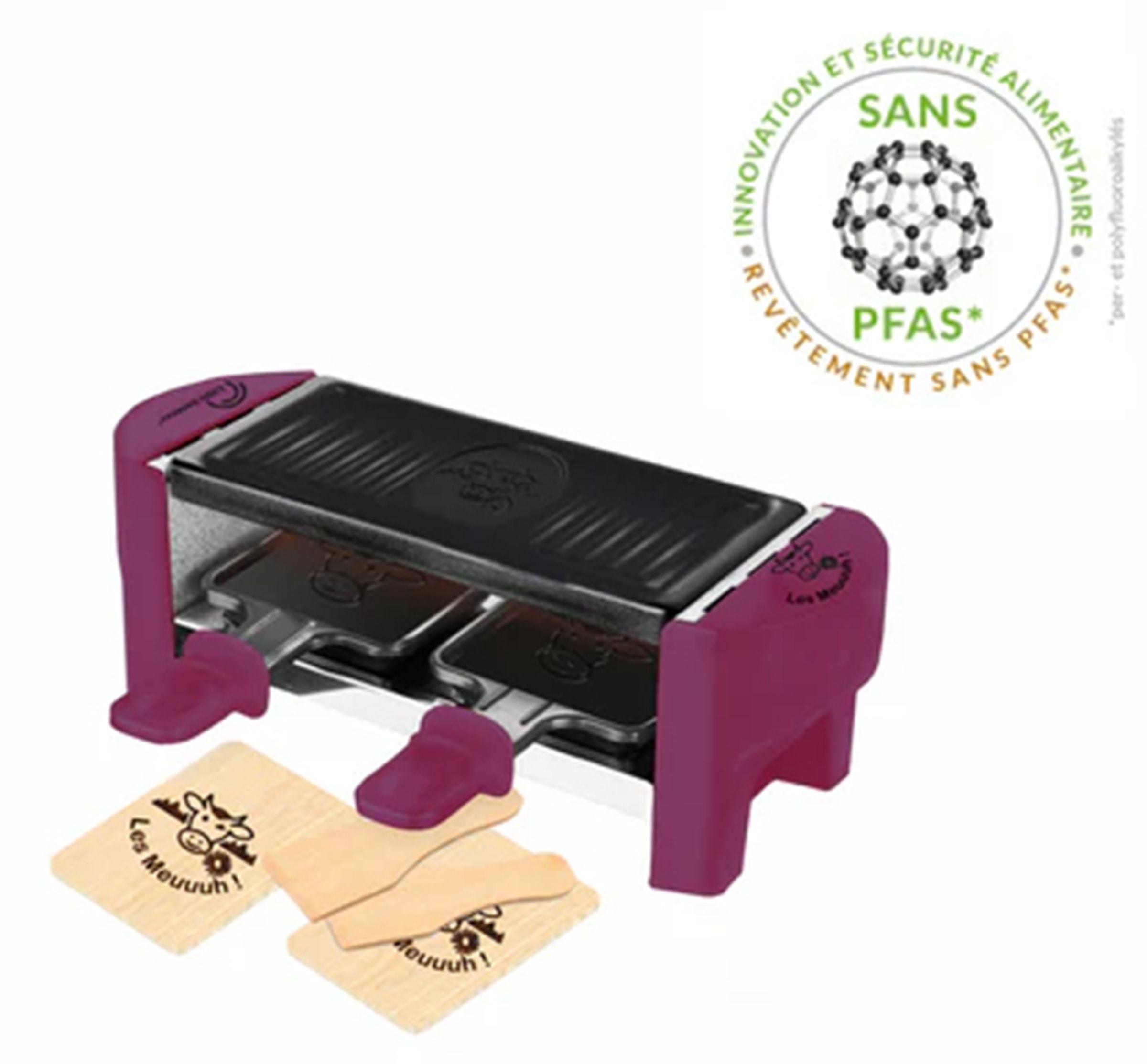Raclette Multifonction LITTLE BALANCE 2 personnes 320W Bordeau 8615