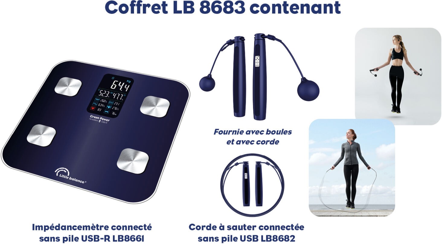 Pèse personne impédancemètre connecté LITTLE BALANCE  - 8683