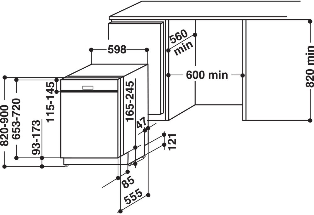 WHIRLPOOL Lave vaisselle integrable 60 cm 8 programmes 14 couverts WHIRLPOOL Lave vaisselle integrable 60 cm 8 programmes 14 couverts
