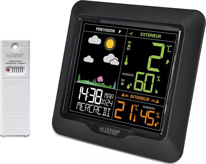 Station météo LA CROSSE TECH 433 Mhz Noir WS6822BLA-B