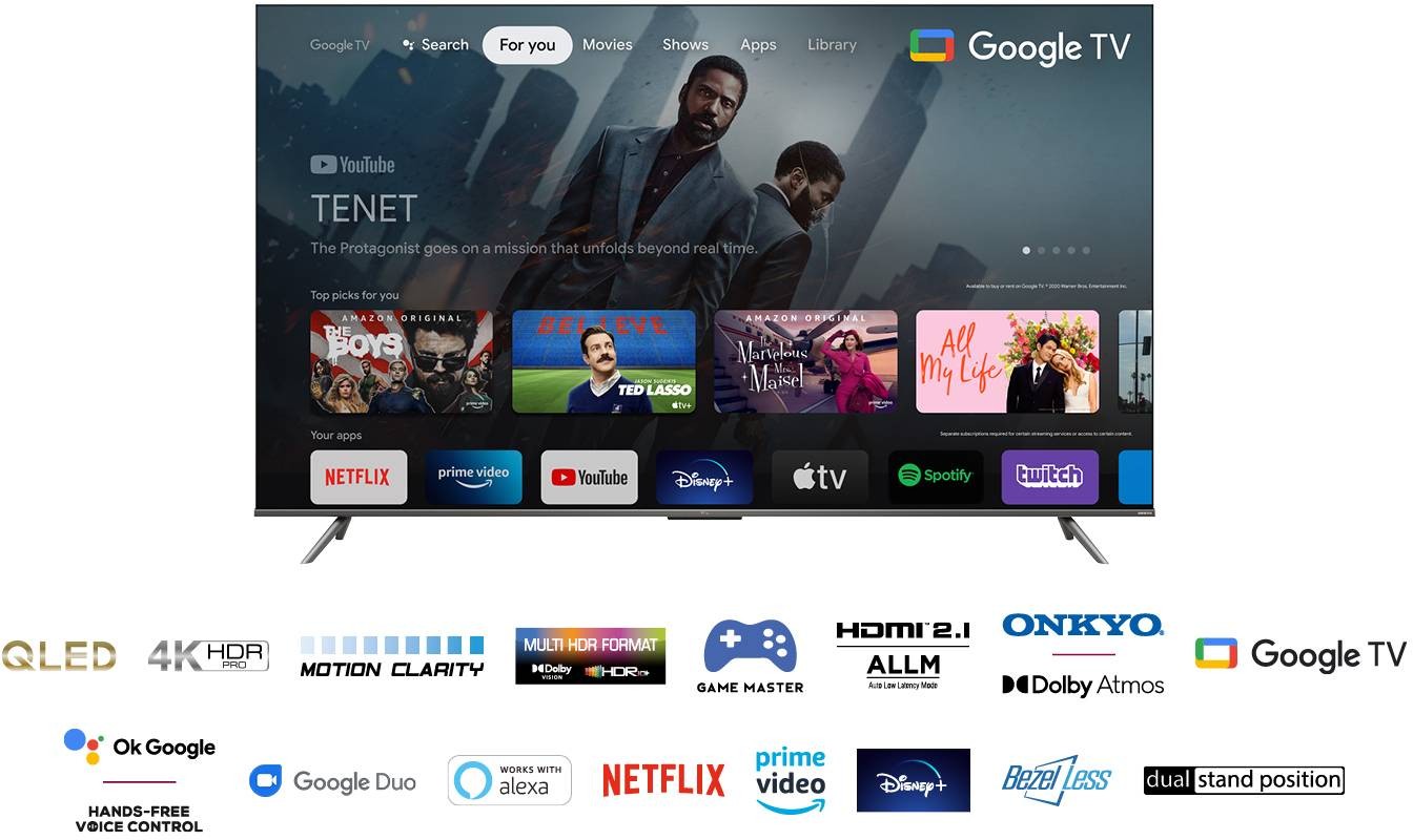 TCL TV QLED 4K 189 cm 75"