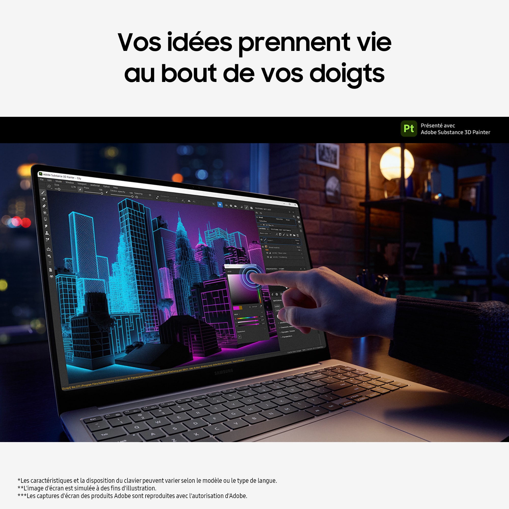 Ordinateur portable tactile SAMSUNG  - NP960XGL-XG1FR