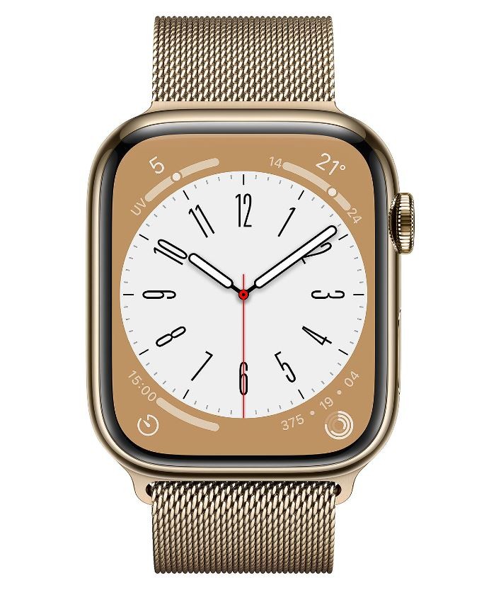 APPLE Montre connectée Apple Watch Série 8 GPS + Cellular 45mm Acier Or WATCH8-MNKQ3NF APPLE Montre connectée Apple Watch Série 8 GPS + Cellular 45mm Acier Or WATCH8-MNKQ3NF