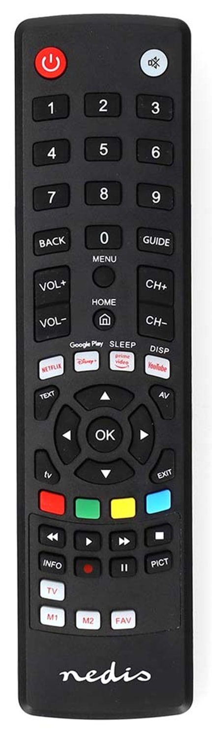 Télécommande universelle NEDIS Noir TVRC2310BK
