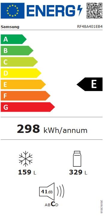 Réfrigérateur 4 portes SAMSUNG 488L No Frost Noir - RF48A401EB4