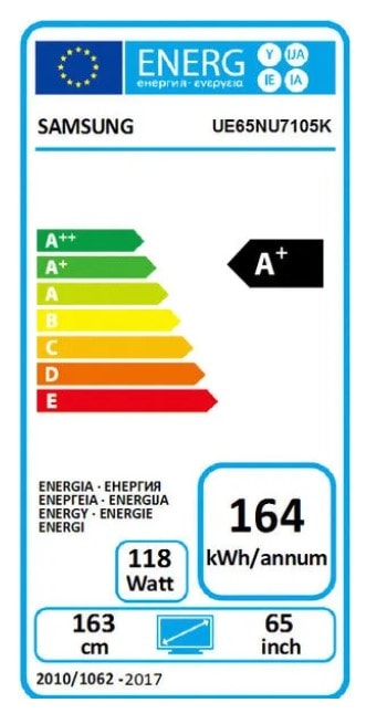 TV LED 4K 163 cm SAMSUNG  - UE65NU7105