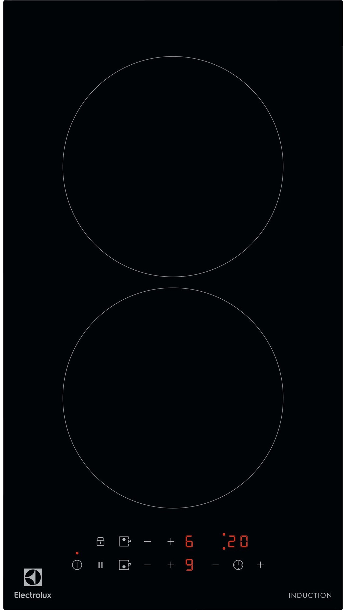 Domino induction ELECTROLUX Série 300, 2 foyers, 3650W, 30cm, Noir LIT30231C