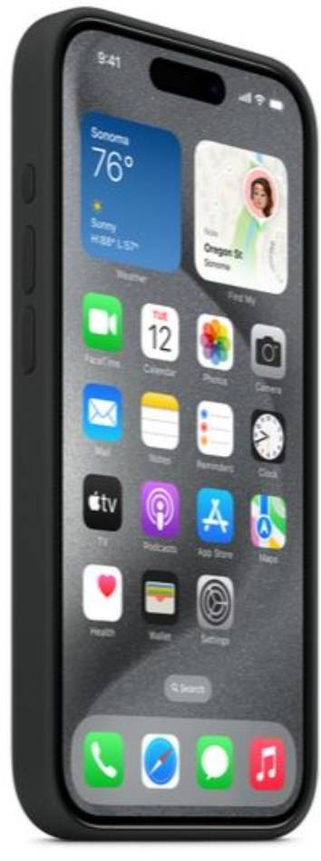 Coque iPhone APPLE 15 Pro Magsafe silicone Noir - MT1A3ZM/A