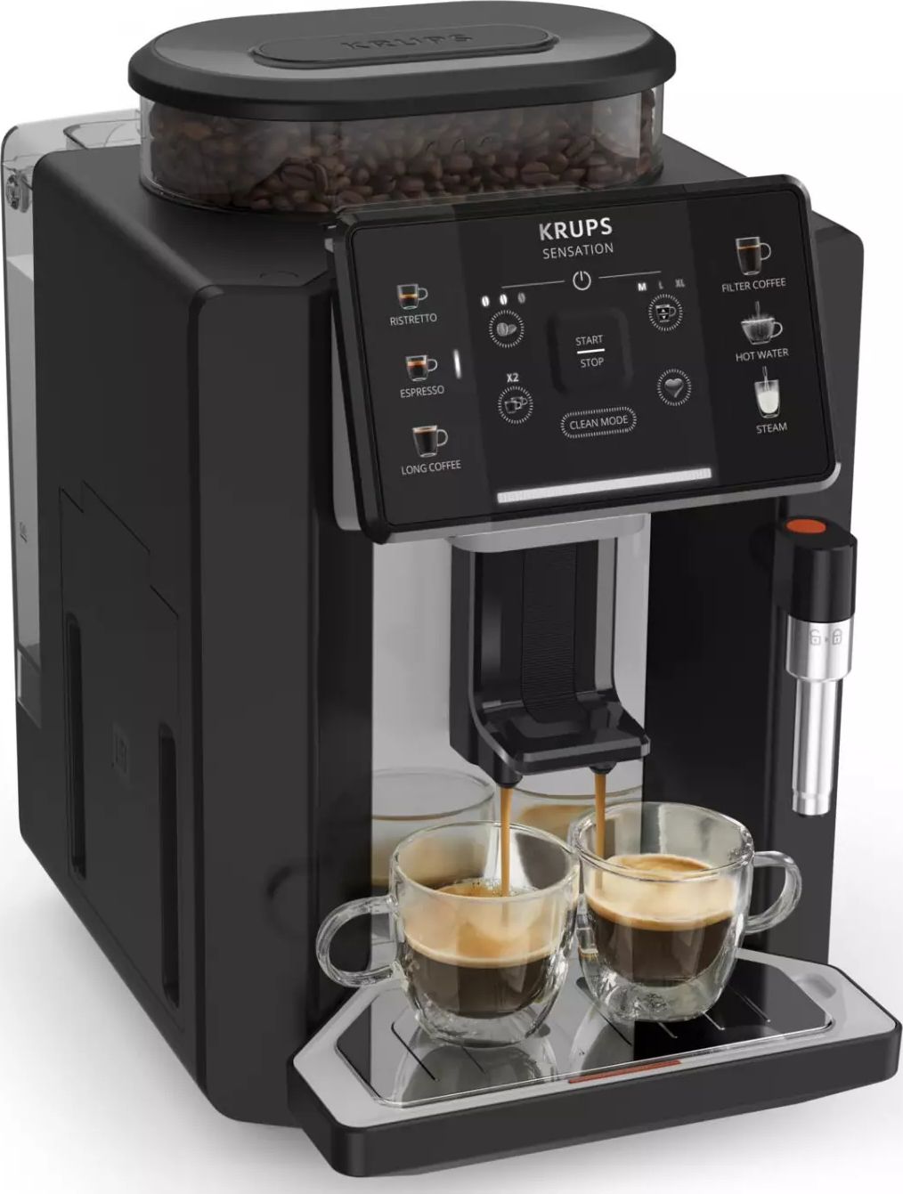 Robot expresso KRUPS Buse vapeur Gris Noir - EA910A10
