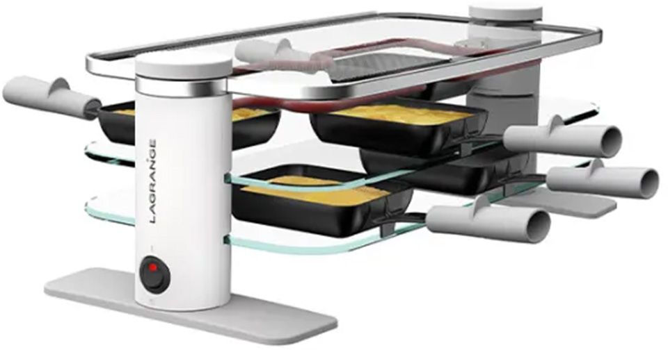 Raclette classique LAGRANGE 8 personnes 1000W Blanc - 79801