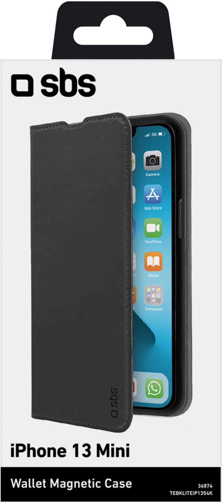 Coque iPhone SBS 13 mini Noir - ETUI-IPHONE13MINI