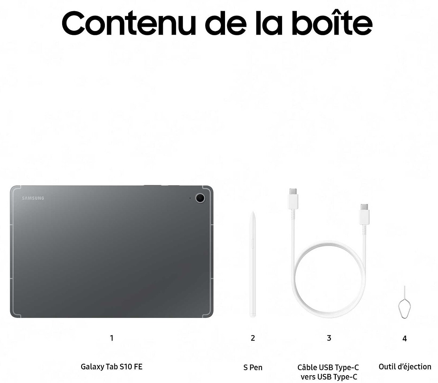 Tablette tactile SAMSUNG - TABS10FE128GWIF10GRI Tablette tactile SAMSUNG - TABS10FE128GWIF10GRI