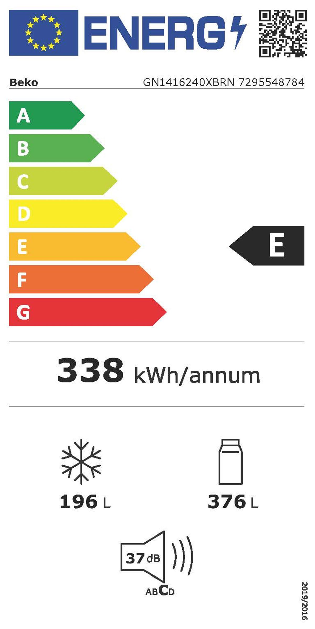 Réfrigérateur américain BEKO  - GN1416240XBRN