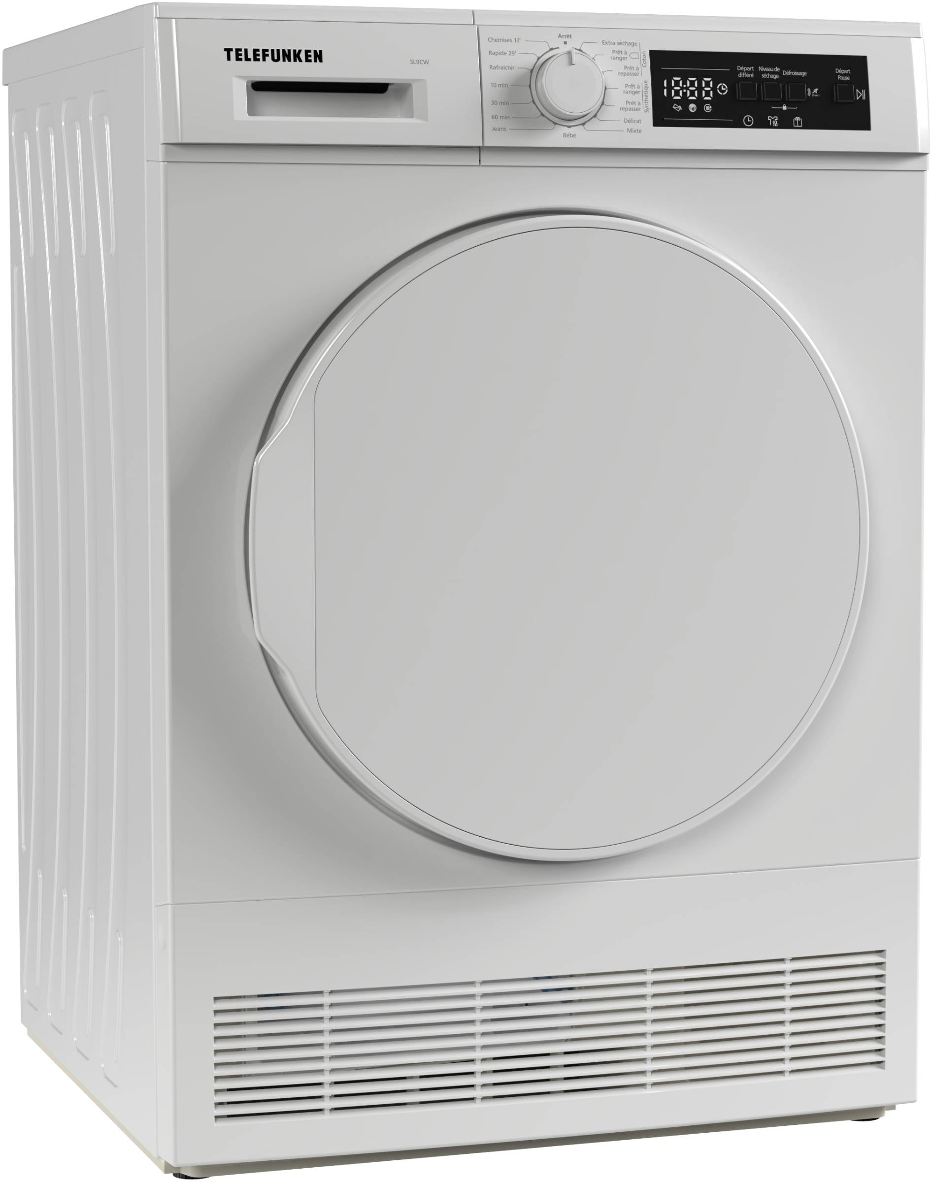 Sèche linge Condensation TELEFUNKEN , 15 programmes, 8kg, Blanc - SL9CW Sèche linge Condensation TELEFUNKEN , 15 programmes, 8kg, Blanc - SL9CW