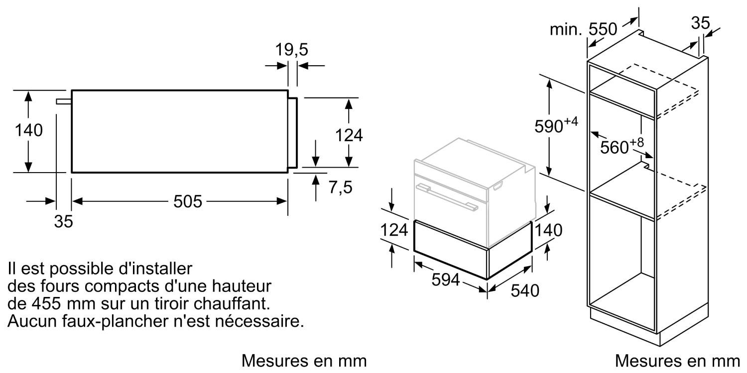 BOSCH Tiroir chauffe plat  - BIC510NS0