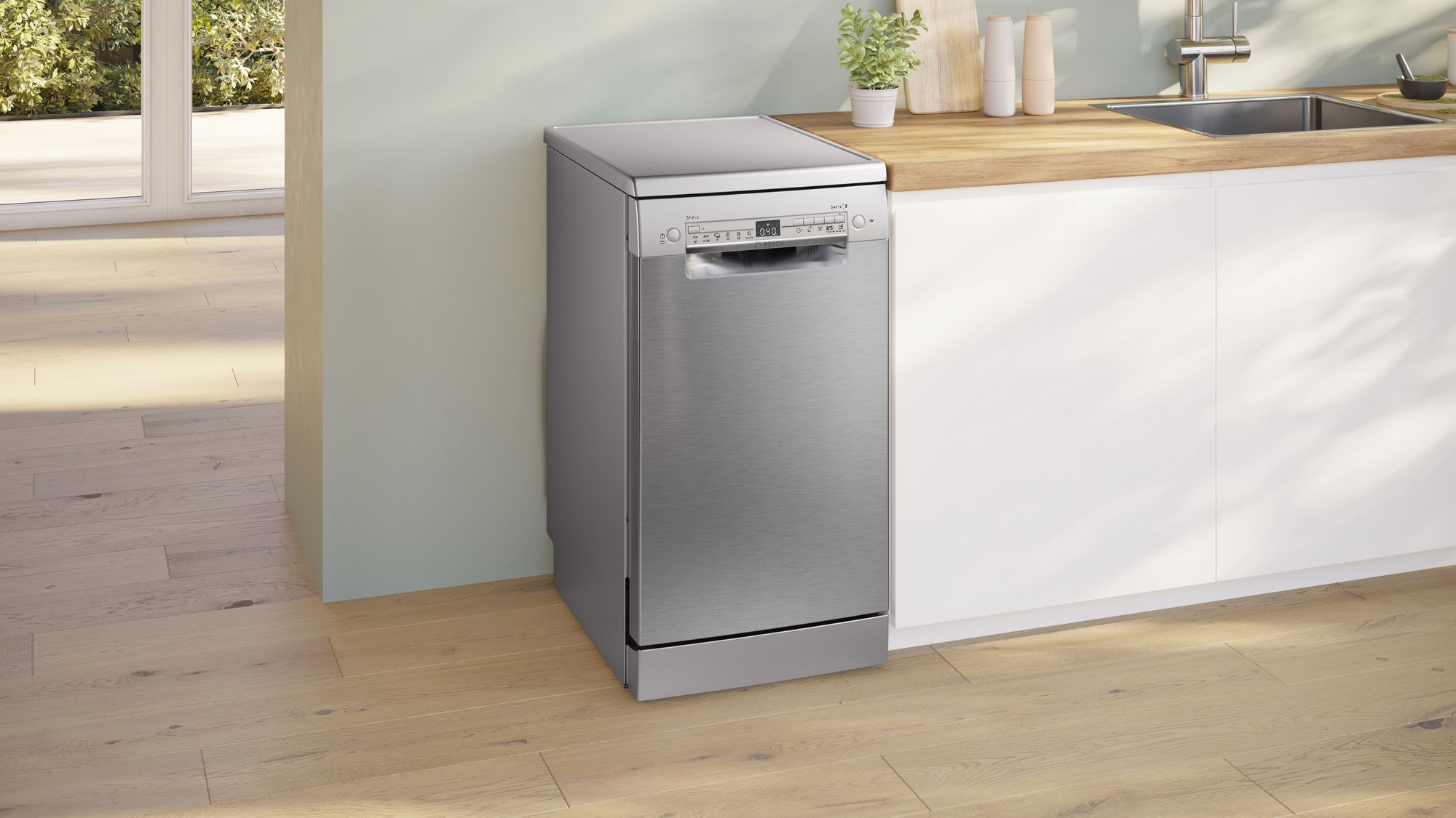 Lave vaisselle 45 cm BOSCH Home Connect 10 couverts 46dB Gris - SPS2HKI55E