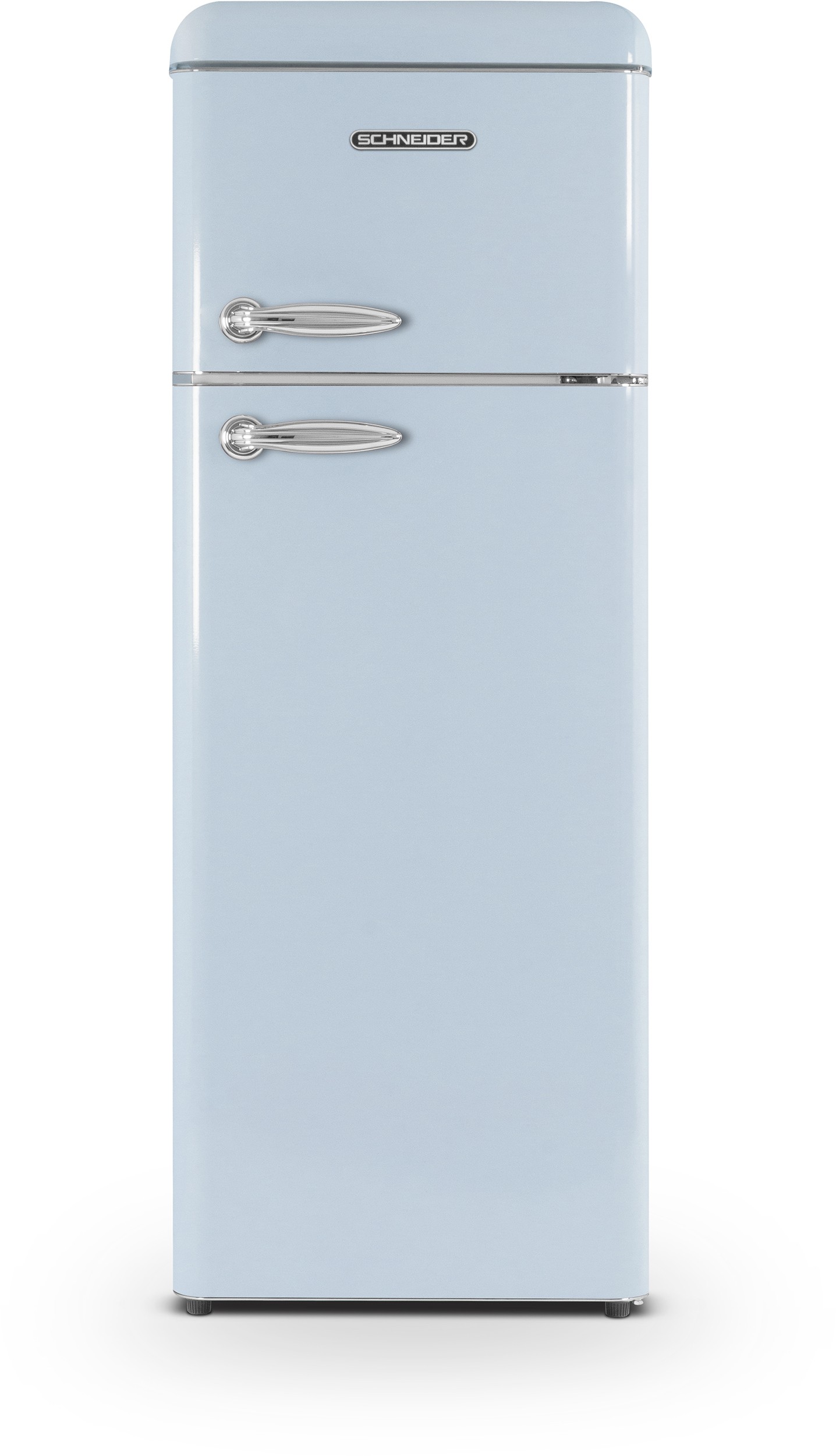 SCHNEIDER Réfrigérateur congélateur haut Vintage 206L Bleu SCDD208VBL SCHNEIDER Réfrigérateur congélateur haut Vintage 206L Bleu SCDD208VBL
