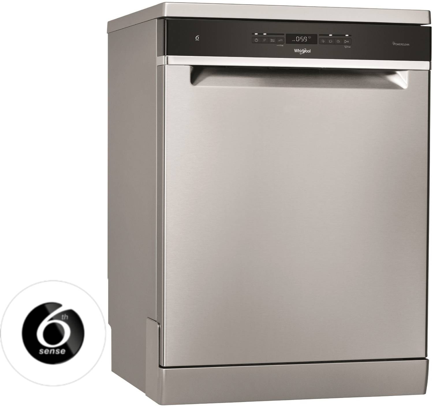 Lave vaisselle 60 cm WHIRLPOOL 6ème sens PowerClean Pro 43dB 14 couverts - WFO3O33PLX