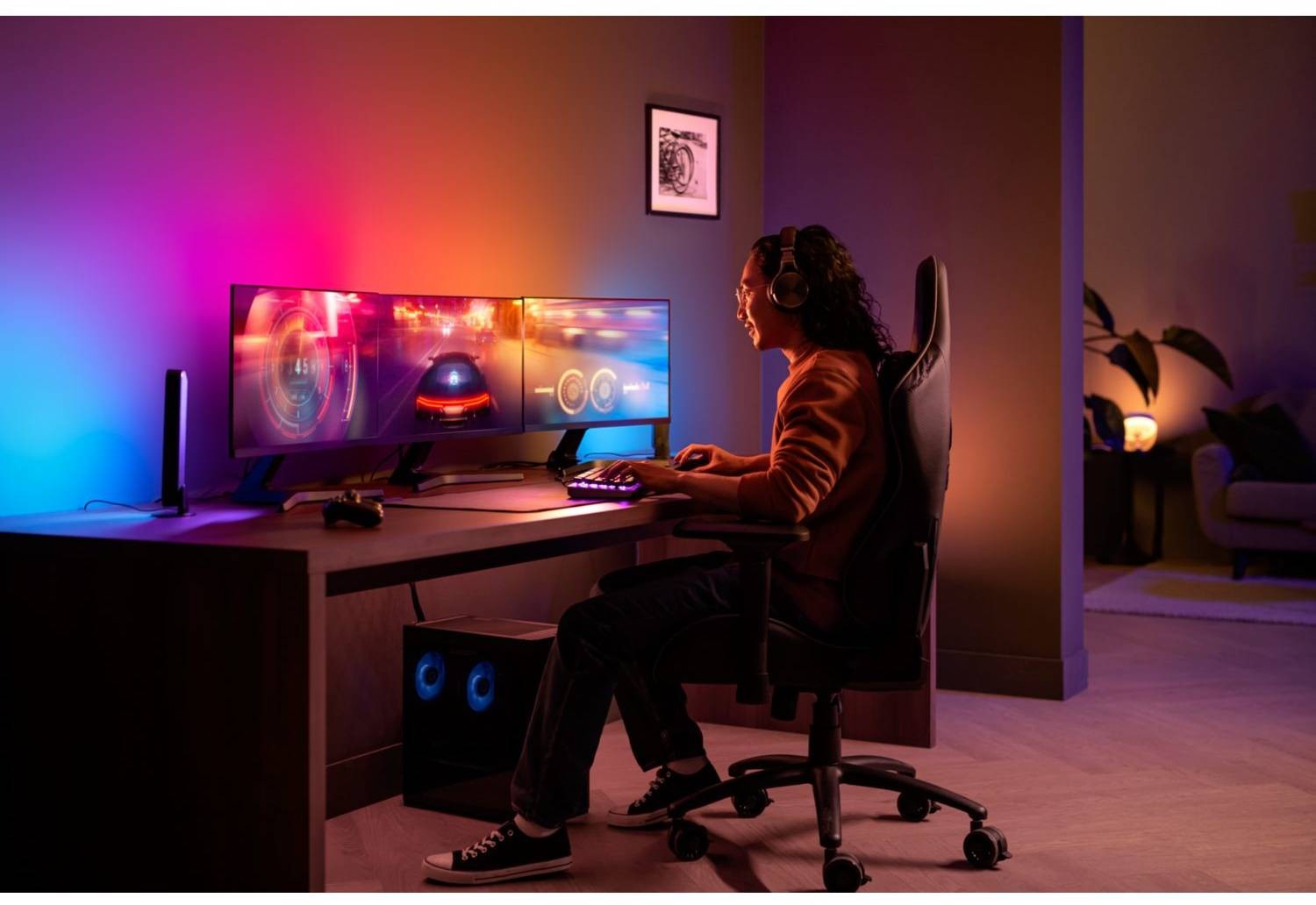 PHILIPS HUE Lumière connectée  - HUE-LIGHTSTRIPPC-3X