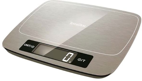 Balance de cuisine TERRAILLON 15kg Conversion g/ml Inox Marron KEM3413815K