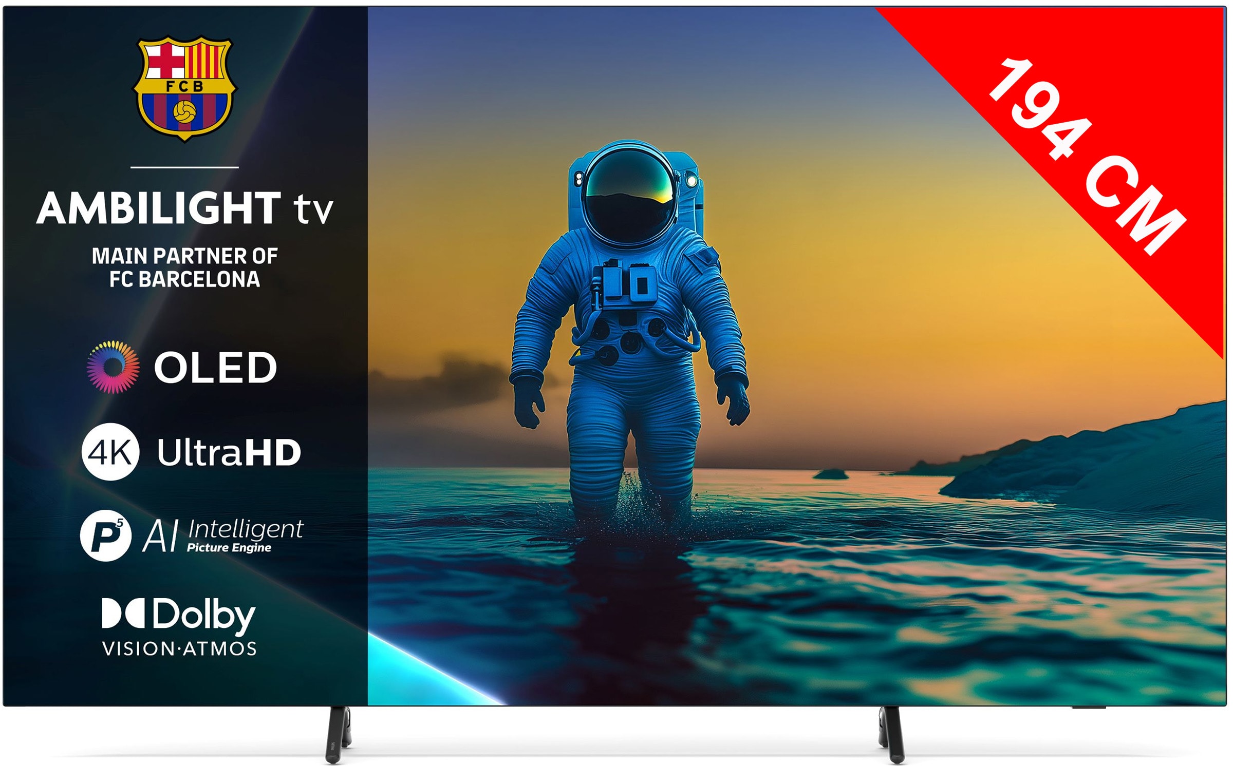 TV OLED 4K 194 cm PHILIPS 77'' 4K 144Hz Noir 77OLED810