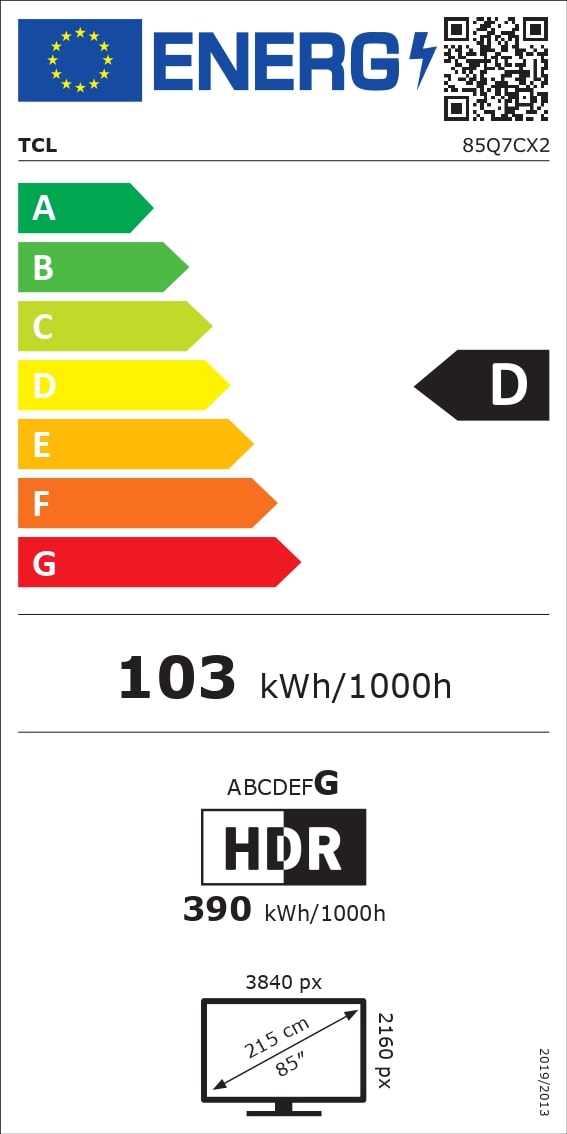 TV Mini LED 4K 215 cm TCL - 85Q7C TV Mini LED 4K 215 cm TCL - 85Q7C