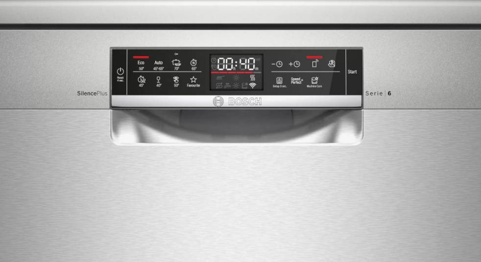 BOSCH Lave vaisselle 60 cm Série 6 Home Connect Silence Plus 42dB 13 couverts - SMS6ECI93E