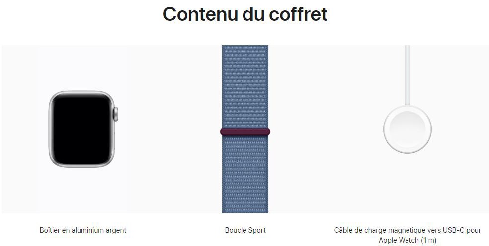APPLE Montre connectée Apple Watch SE Silver GPS+CELL 40MM Sport Loop - WATCHSE-MRGQ3QF-2023